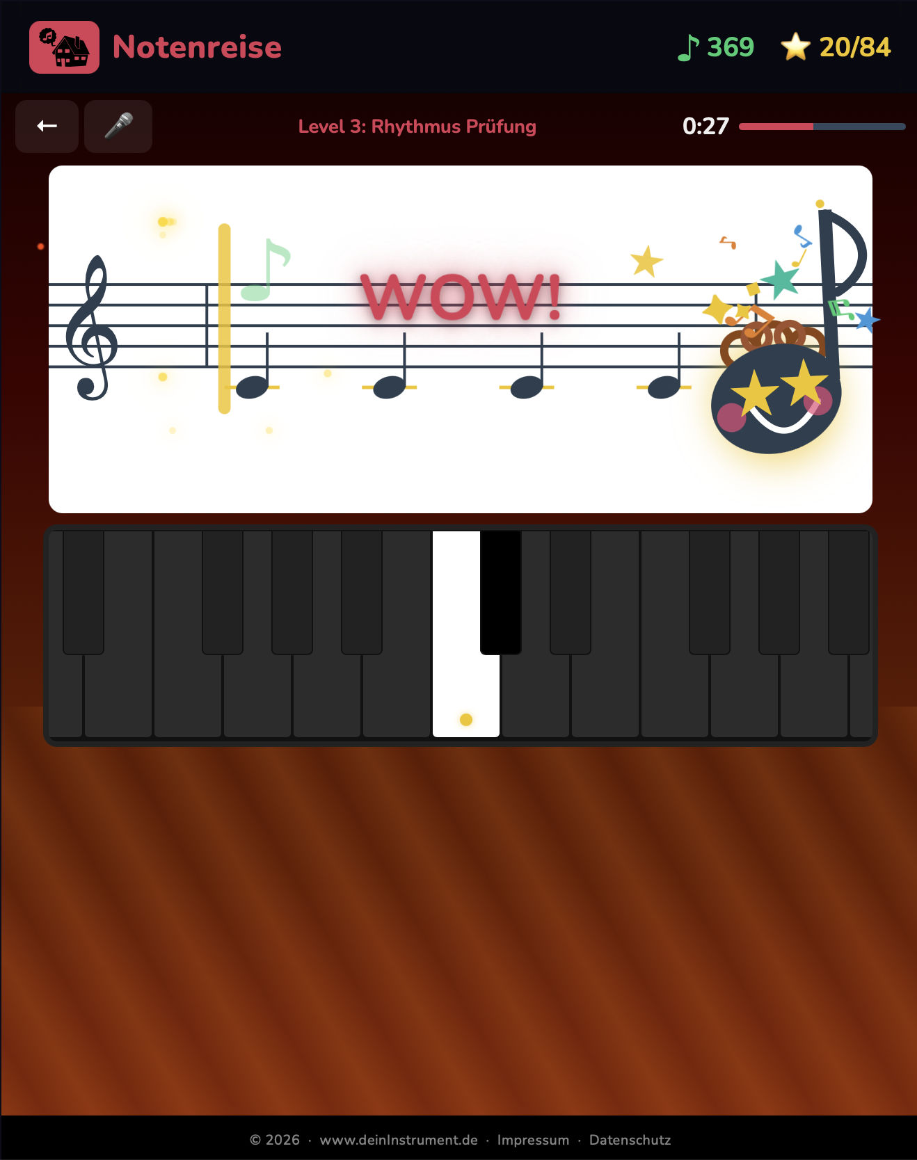 Notenreise - Kostenloses Notenlernspiel im Browser
